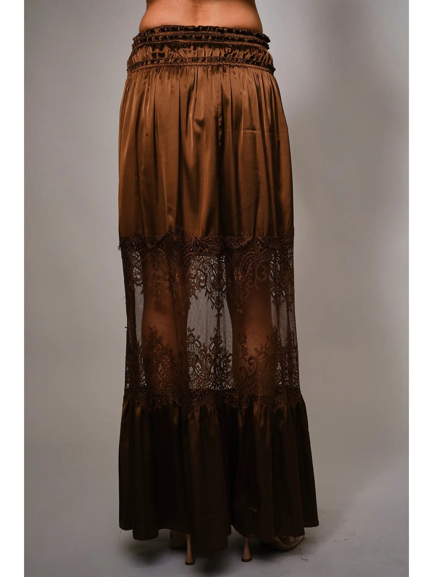 Chocolate Satin Maxi