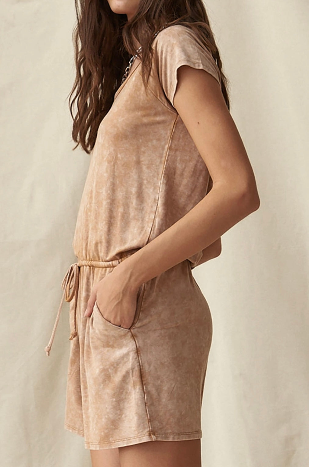 Jayla Romper (beige)