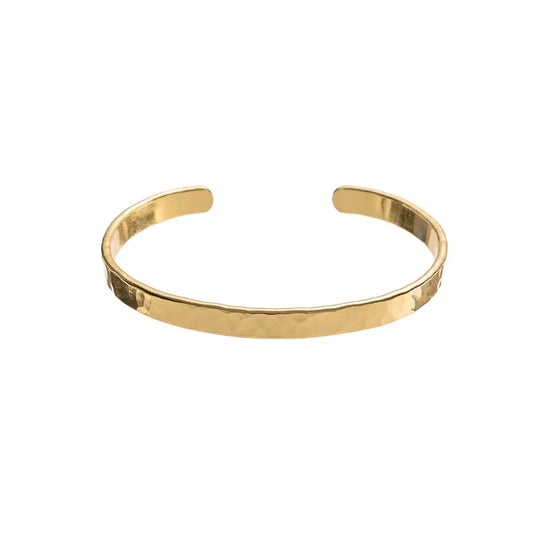 24K Hammered Bangle