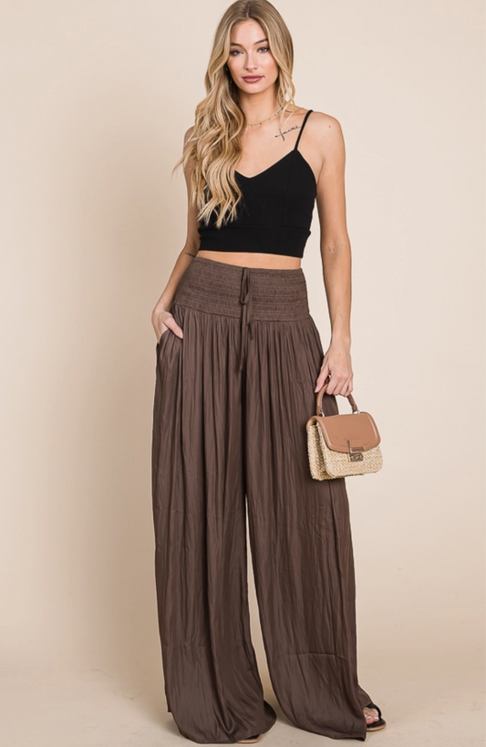 Ruched Waist Wide Resort