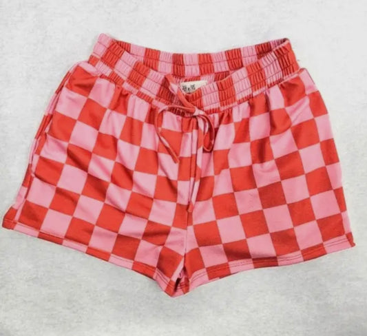 Check Short (pink & red)