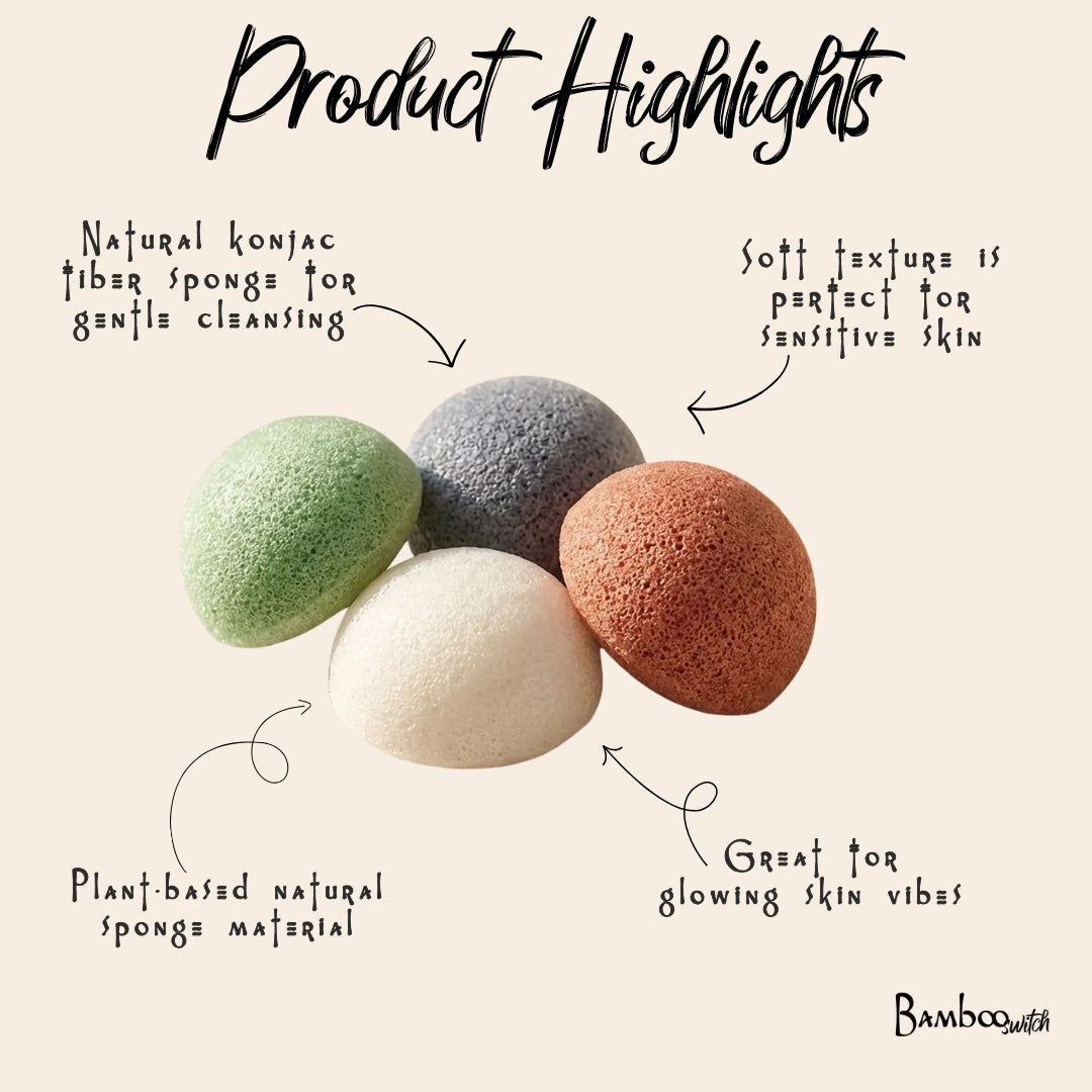 Natural Konjac Facial Cleansing Sponge