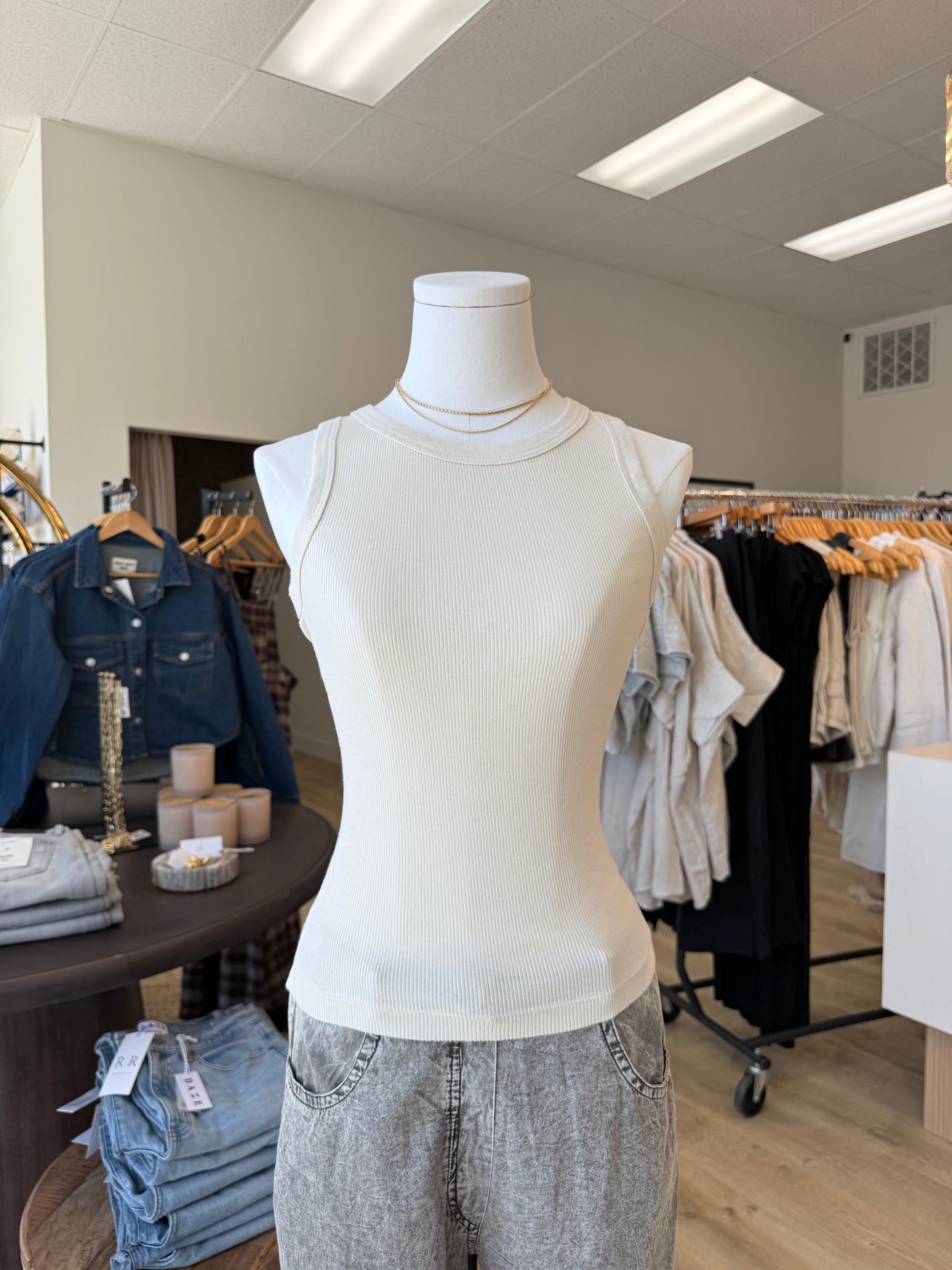 Lacy Ribbed Tank