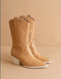 The Sephira Tan | Embroidered Western Short Boot