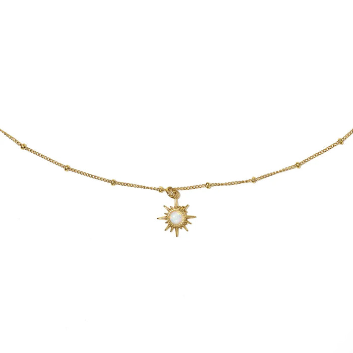 18K Gold Opal Constellation Pendant Necklace