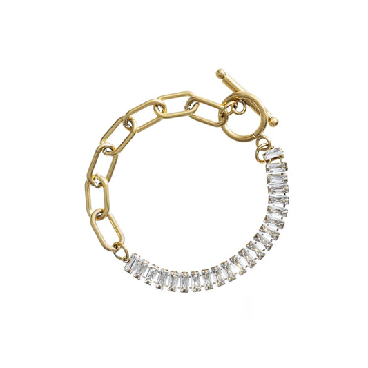 Tennis paperclip bracelet