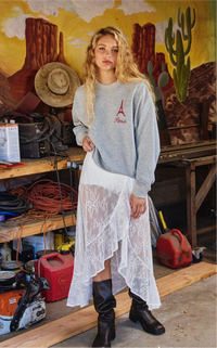 Playing Hard Ruffled Lace Skirt