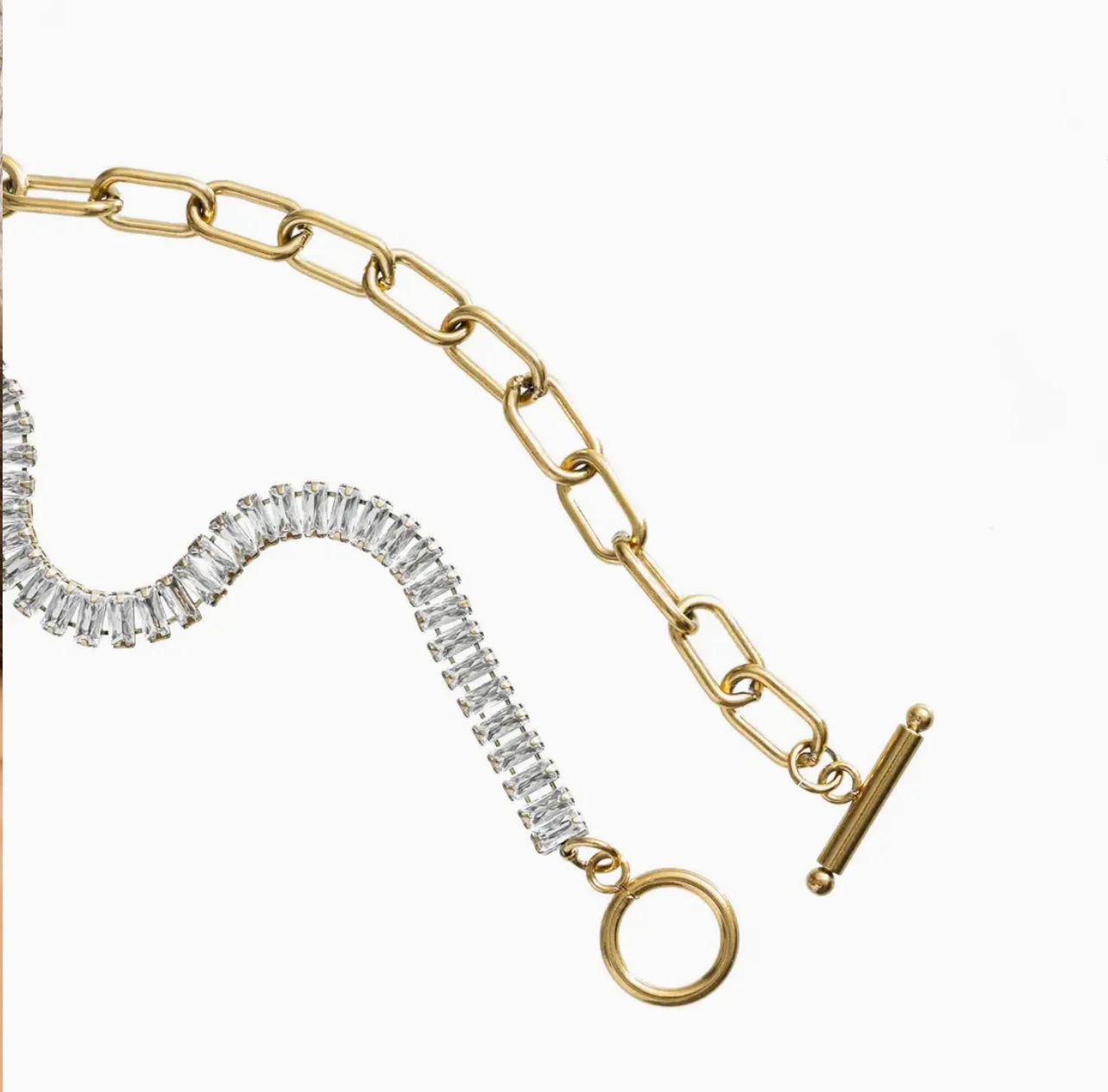 Tennis & Paperclip Necklace