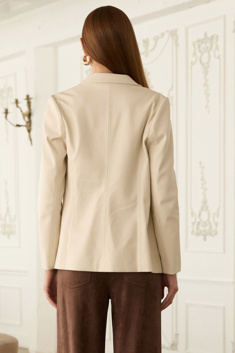 Jackie Ivory leather