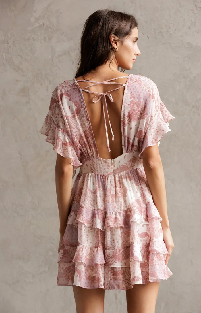 Multi Ruffle Tiered Mini Dress