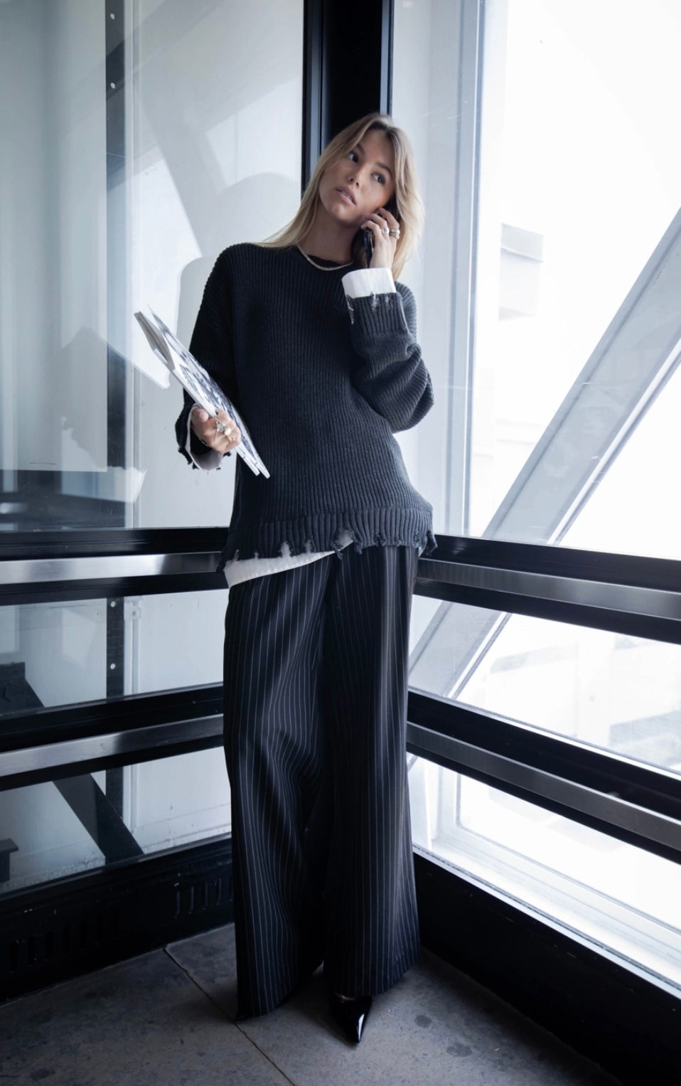 Poplin Sweater