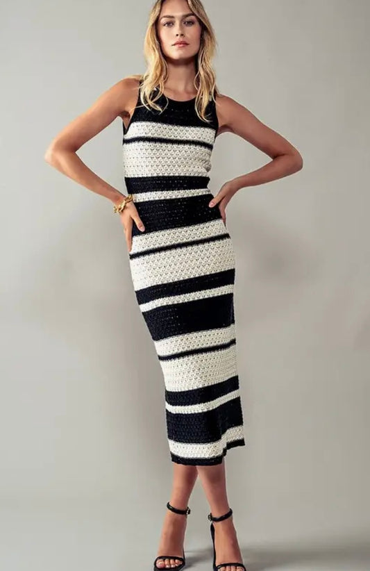 Be Mine Crochet Midi Dress