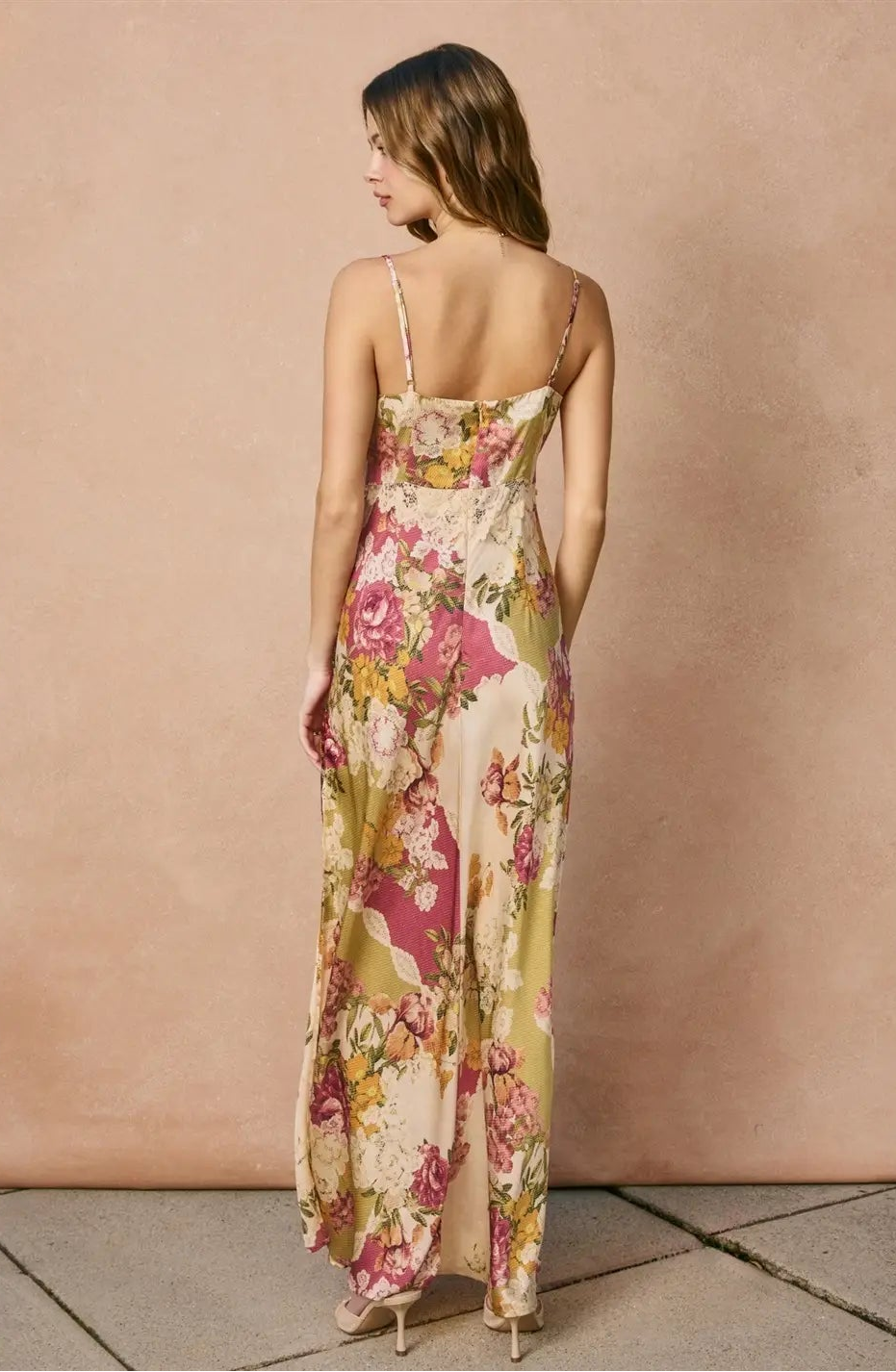 Meadow Romance Lace Detail Maxi Dress