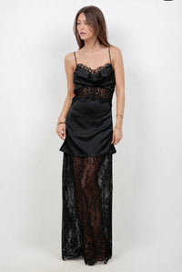 Lace Combo Satin Dress
