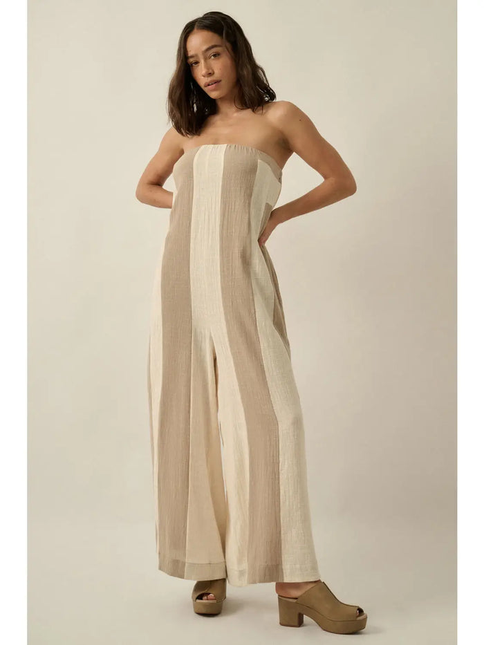 Colorblock Stripe Jumpsuit