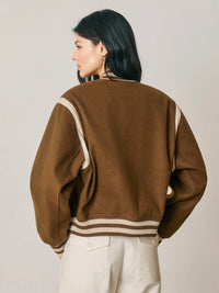 Shrunken Varsity Bomber Jacket