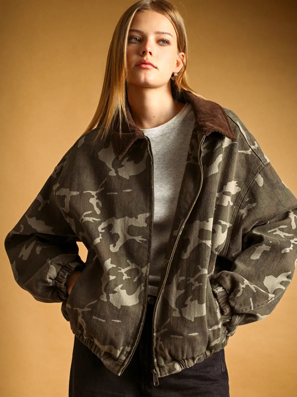 Camouflage Bomber Jacket