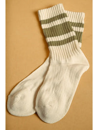 Retro Stripe Crew Socks