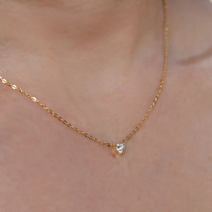 Heart Solitaire Necklace