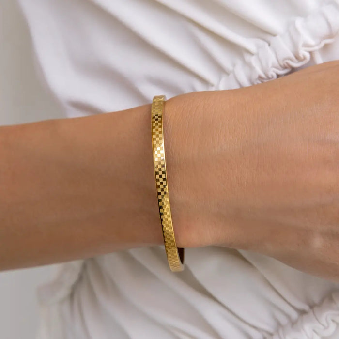 Chess Gold Bangle