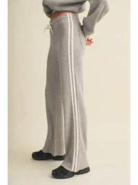 Side Stripe Cozy Waffle Knit Pants