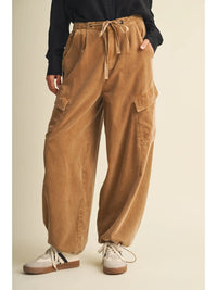 Corduroy Voluminous Cargo Trousers
