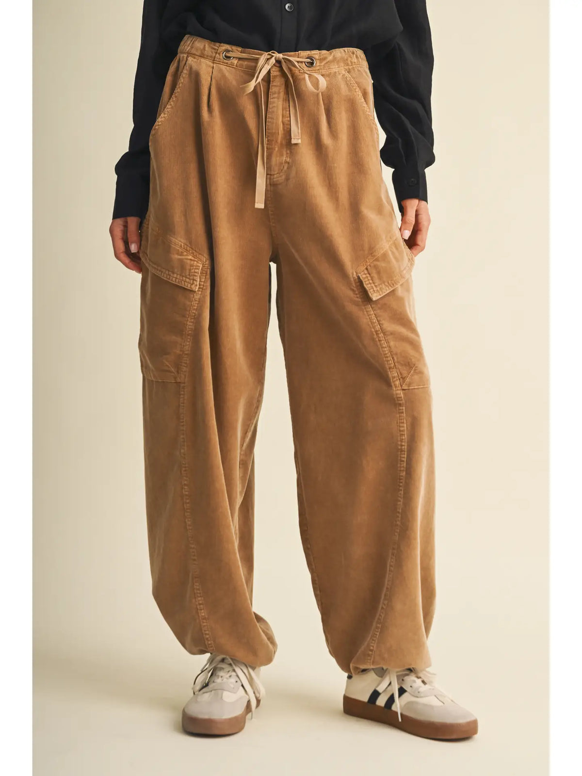 Corduroy Voluminous Cargo Trousers