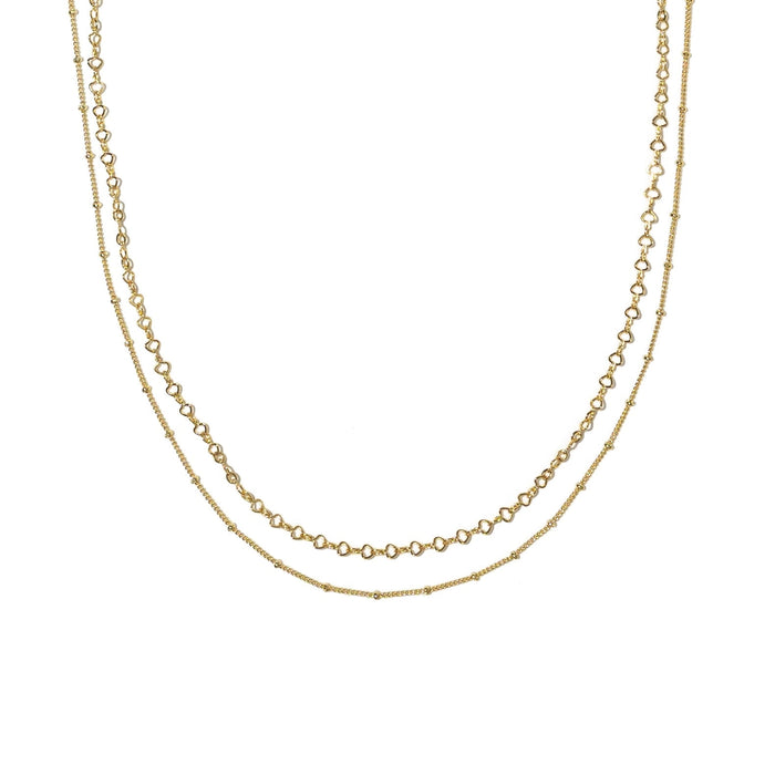 18K Gold Satellite Layered Choker