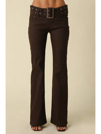 Echo Belted Flare Leg Pants