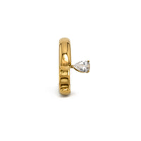 Open Ring with Crystal Drop Size