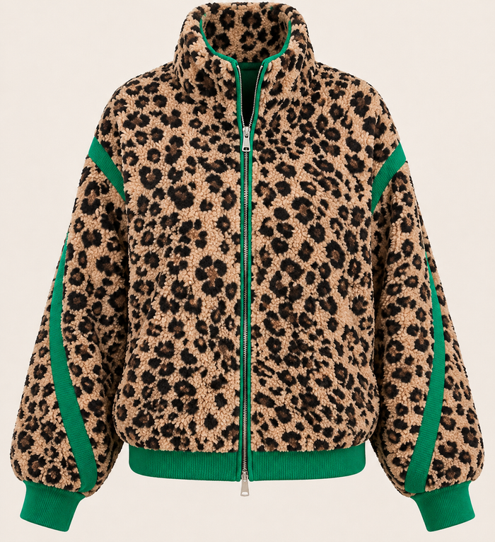 Emerald Leopard Zip
